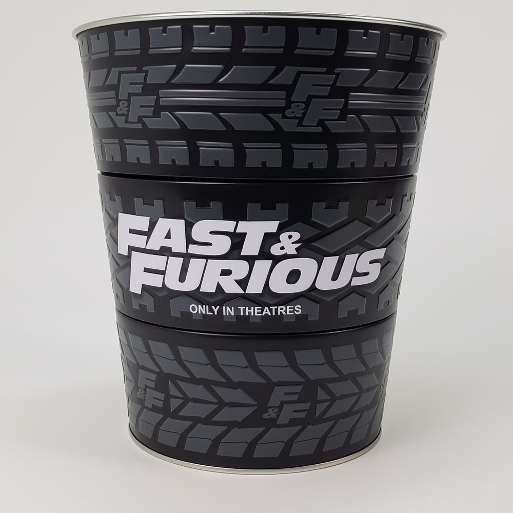 Fast & Furious AMC Theatres Popcorn Bucket Metal Tin Tire Tread Collectible 2020